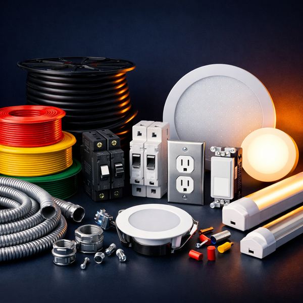 Materiais elétricos: fios, cabos e disjuntores