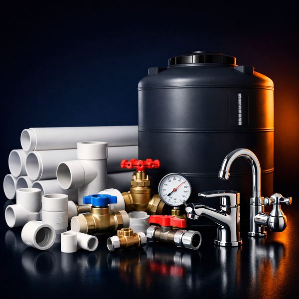 Materiais hidráulicos: tubos, conexões e registros